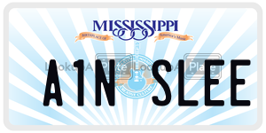 A1NSLEE  license plate in MS
