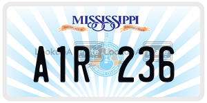 A1R236  license plate in MS