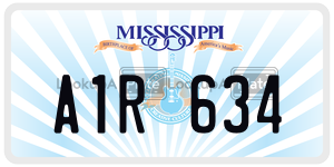 A1R634  license plate in MS