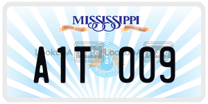 A1T009  license plate in MS