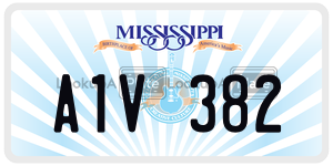 A1V382  license plate in MS