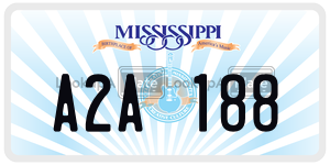 A2A188  license plate in MS