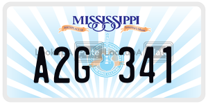 A2G341  license plate in MS