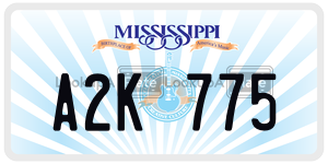 A2K775  license plate in MS