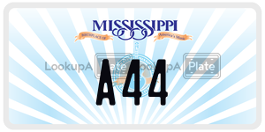 A44  license plate in MS