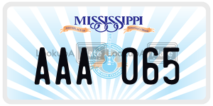 AAA065  license plate in MS