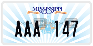 AAA147  license plate in MS