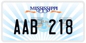 AAB218  license plate in MS