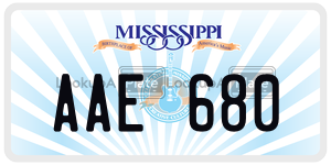 AAE680  license plate in MS