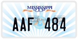AAF484  license plate in MS