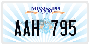 AAH795  license plate in MS