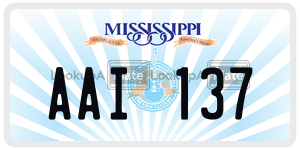 AAI137  license plate in MS