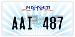 AAI487  license plate in MS