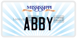 ABBY  license plate in MS