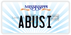 ABUSI  license plate in MS