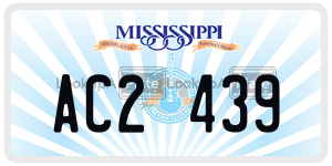 AC2439  license plate in MS