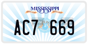AC7669  license plate in MS