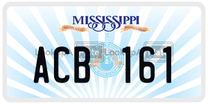 ACB161  license plate in MS