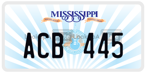 ACB445  license plate in MS