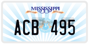 ACB495  license plate in MS