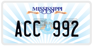 ACC992  license plate in MS