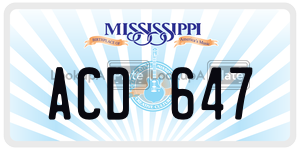 ACD647  license plate in MS