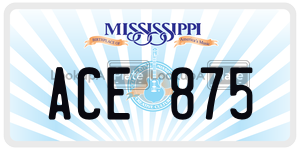 ACE875  license plate in MS