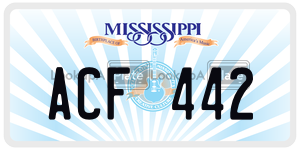 ACF442  license plate in MS