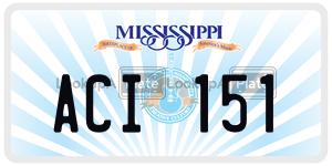 ACI151  license plate in MS