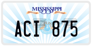 ACI875  license plate in MS