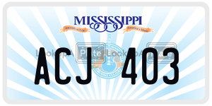 ACJ403  license plate in MS