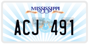 ACJ491  license plate in MS