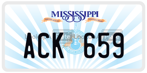 ACK659  license plate in MS