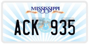 ACK935  license plate in MS