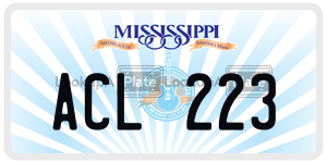 ACL223  license plate in MS