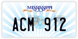 ACM912  license plate in MS
