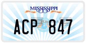 ACP847  license plate in MS