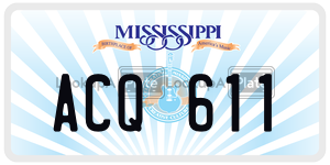 ACQ611  license plate in MS