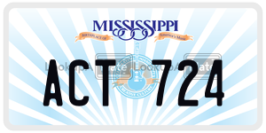 ACT724  license plate in MS