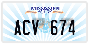 ACV674  license plate in MS