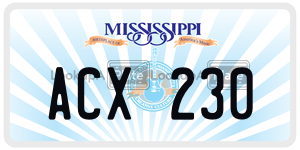 ACX230  license plate in MS