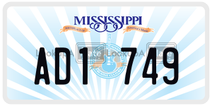 AD1749  license plate in MS