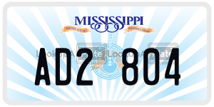 AD2804  license plate in MS