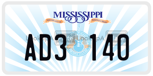 AD3140  license plate in MS