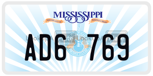 AD6769  license plate in MS