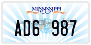 AD6987  license plate in MS