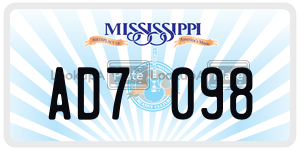 AD7098  license plate in MS