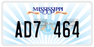 AD7464  license plate in MS