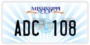 ADC108  license plate in MS