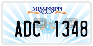 ADC1348  license plate in MS